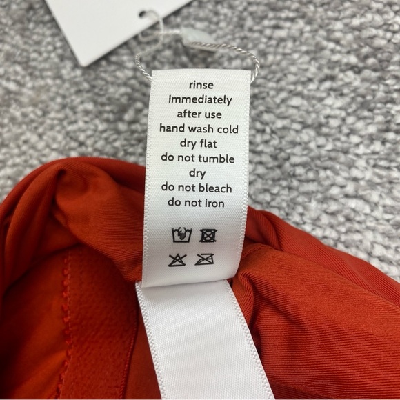 Andie The Luzon One Piece Swimsuit Medium Red Halter Full Bottom Low Leg AO209 - Picture 9 of 13